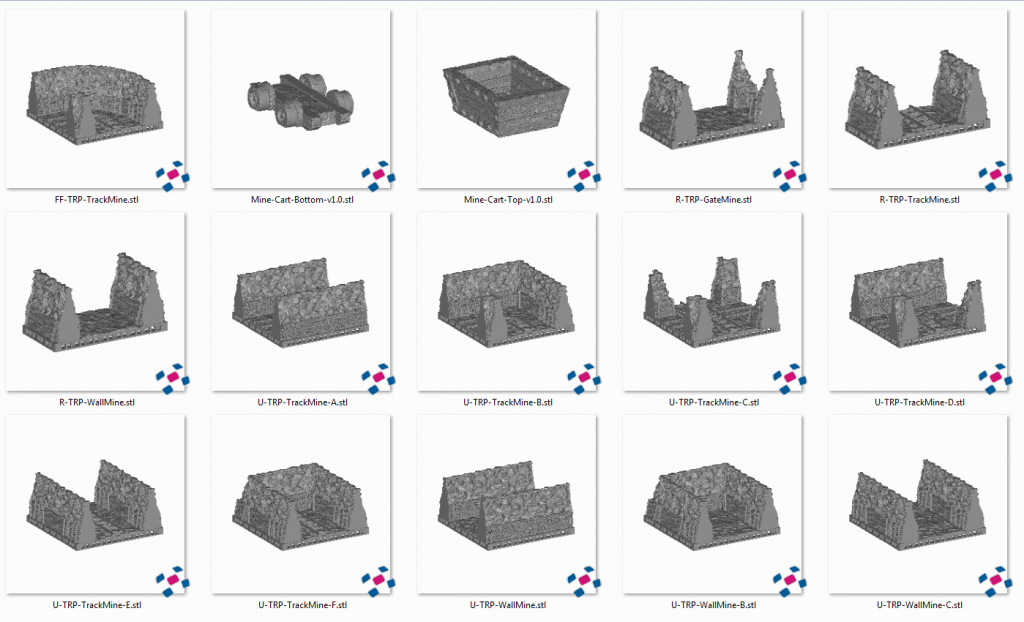 The Mines Combined Set - Printable Scenery