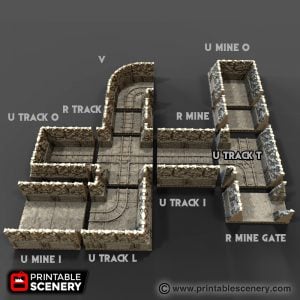 The Mines Combined Set - Printable Scenery