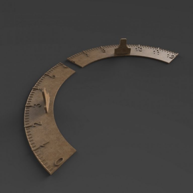 Curved Pyramid Ruler 3D Printable Curved Rulers