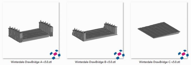 3D Printable Winterdale Drawbridge