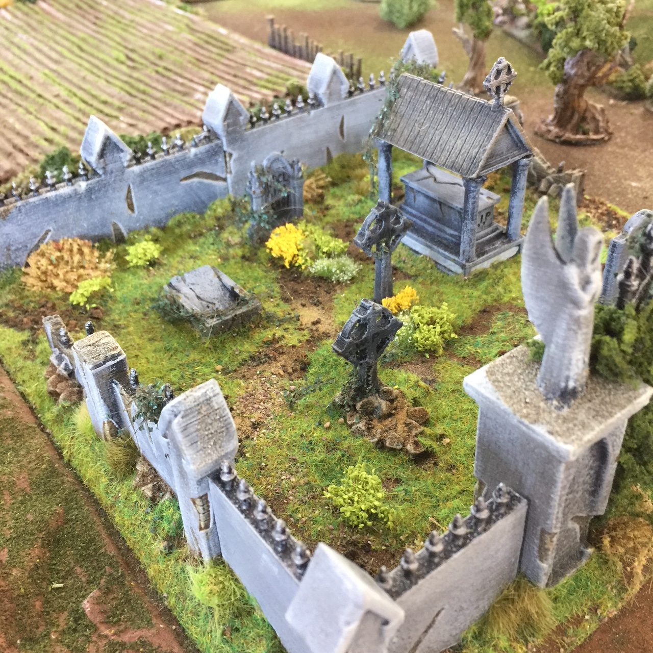 H.O Scale Mausoleums for your graveyard layout G3 3D Printed 