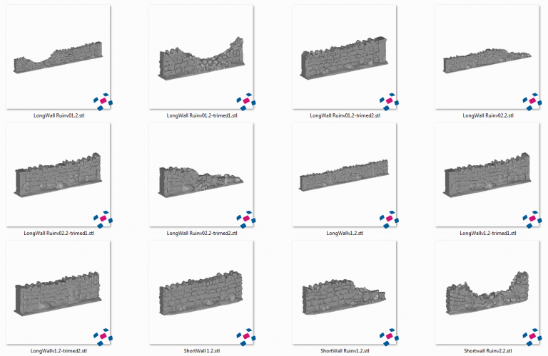 3D Printable Stone Wall Straight Pack