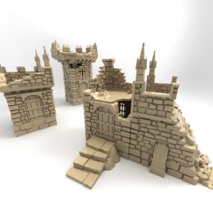 3d Printable Castle Ruins