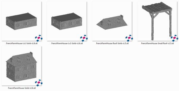 3D Printable French Farmhouse
