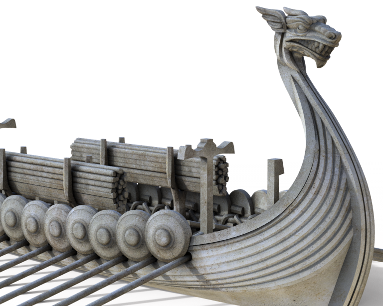 3D Printable Viking Longship. Ready to download and print