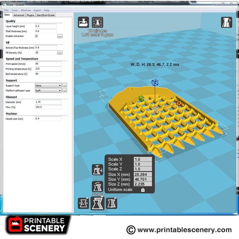 Rampage Base Pack - Printable Scenery