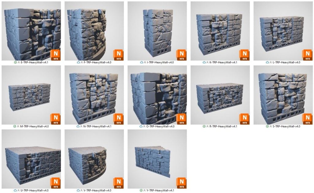 Rampage Full Risers - Printable Scenery