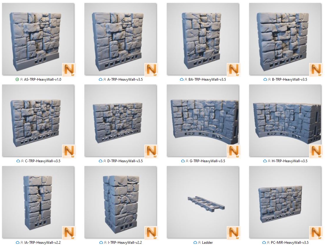 Rampage Heavy Low Risers - Printable Scenery