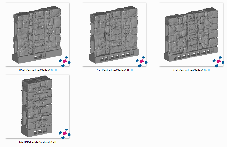 Rampage Ladder Wall - Printable Scenery