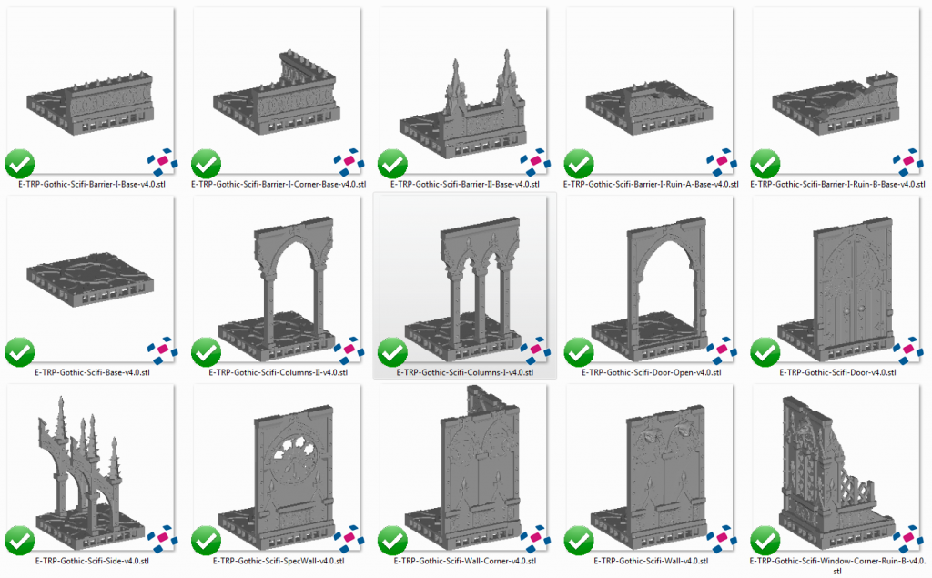 OpenLOCK Gothic Ruins - Printable Scenery