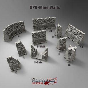 Rampage Mine Walls - Printable Scenery