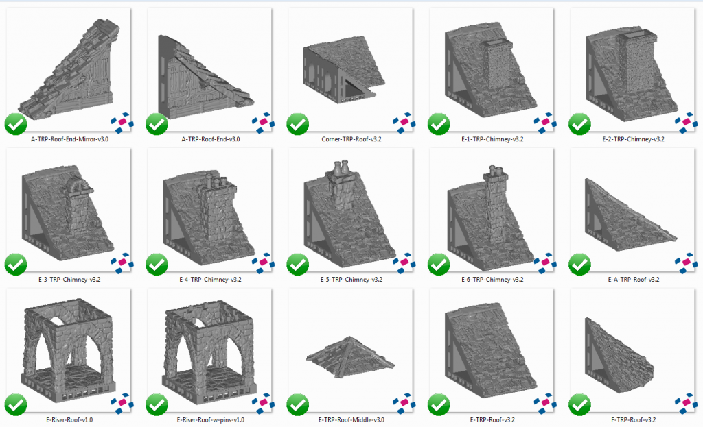 Rampage Slate Roof - Printable Scenery