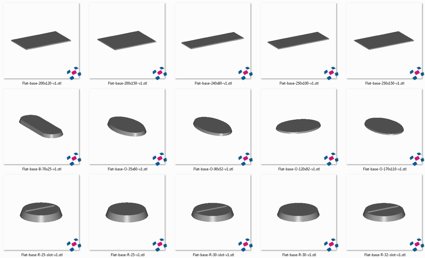 Flat Bases Printable Scenery