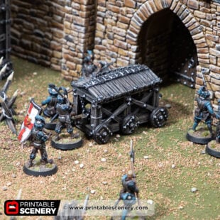 3d printed and painted battering ram model