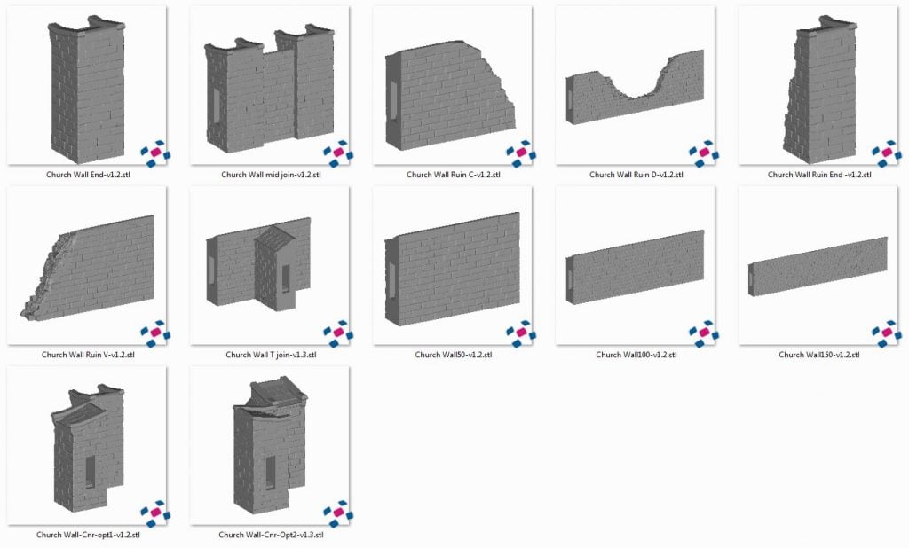 Church Walls - Printable Scenery