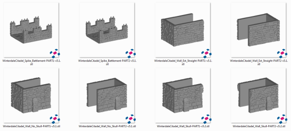 3D Printable Citadel Wall
