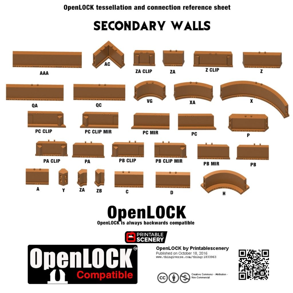 OpenLOCK Tessellation Templates - Printable Scenery