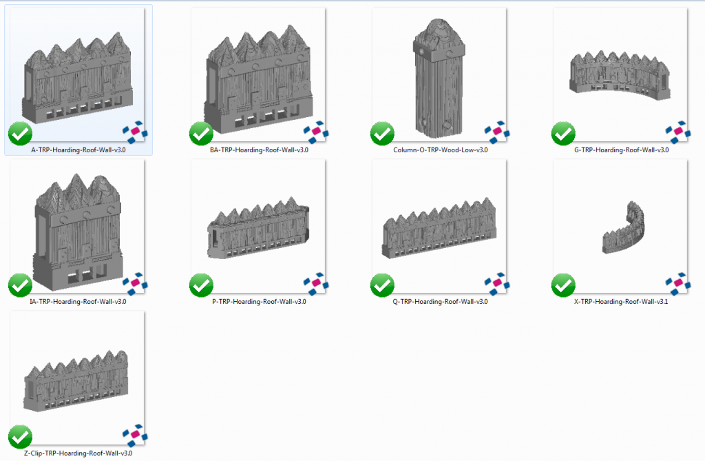 Low Wooden Walls - Printable Scenery