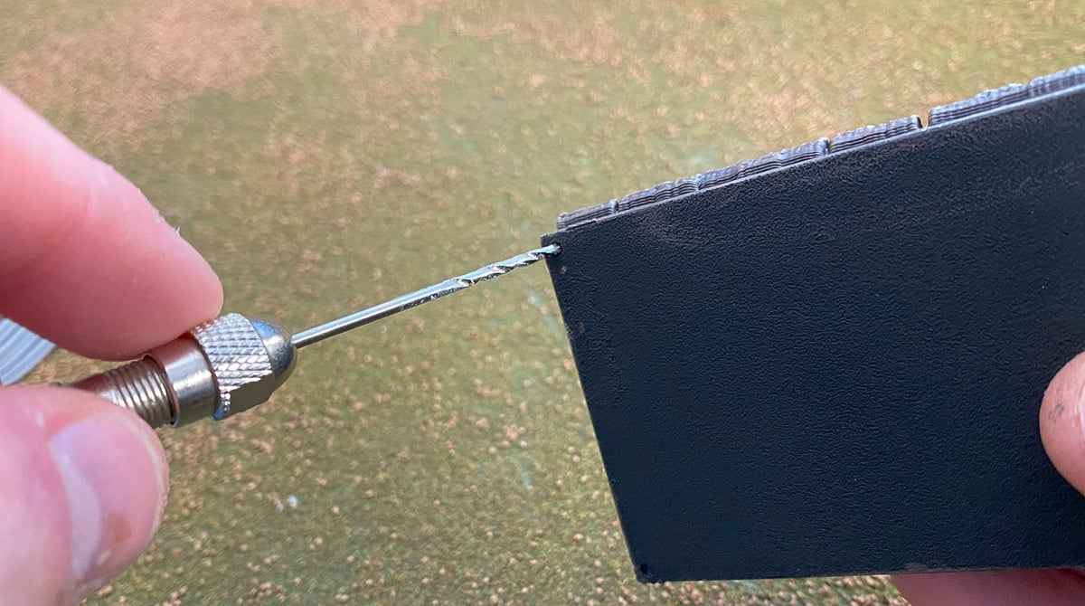Drilling out the filament holes