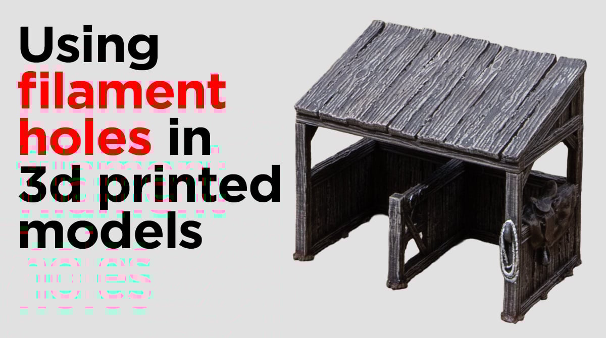 Using filament holes in 3d printed models