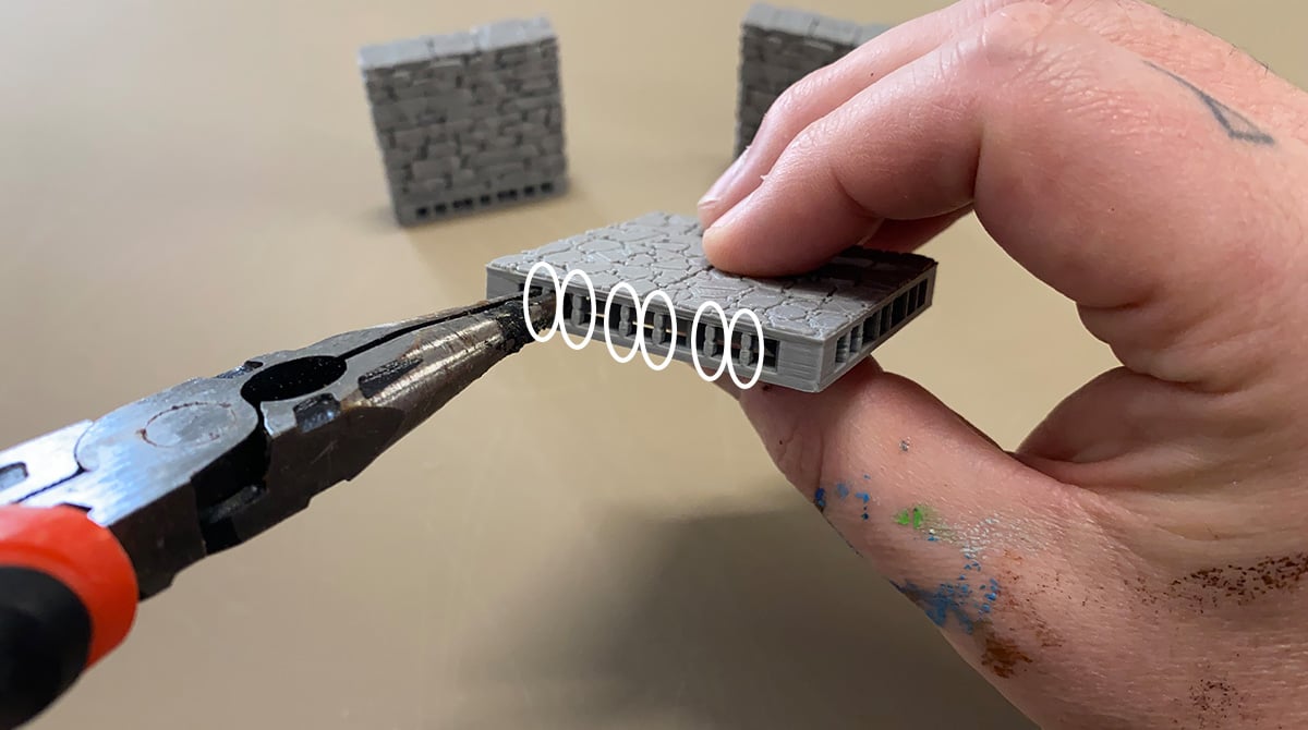 Photo showing the removal of OpenLOCK supports