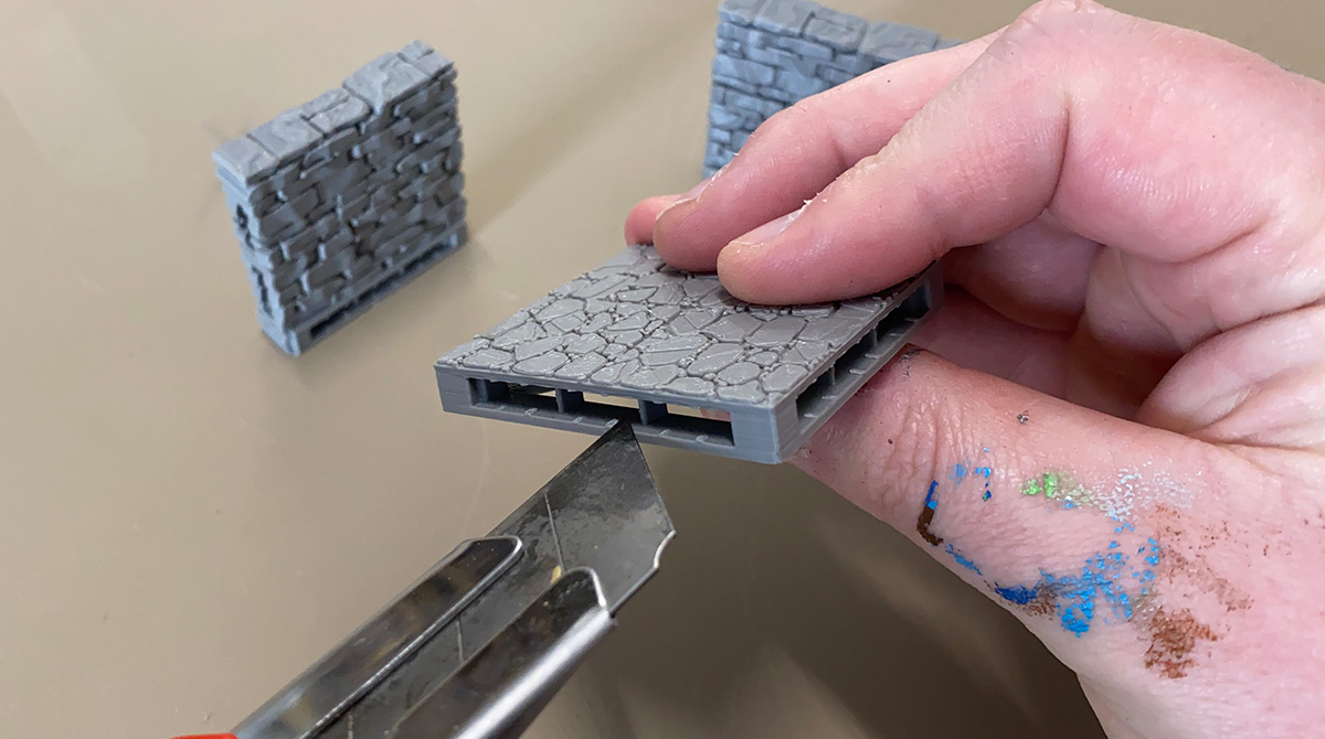 Photo showing the removal of OpenLOCK supports