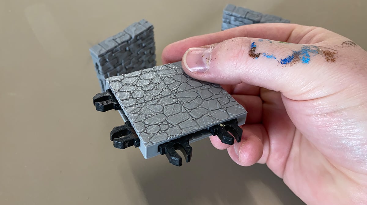 Photo showing the removal of OpenLOCK supports