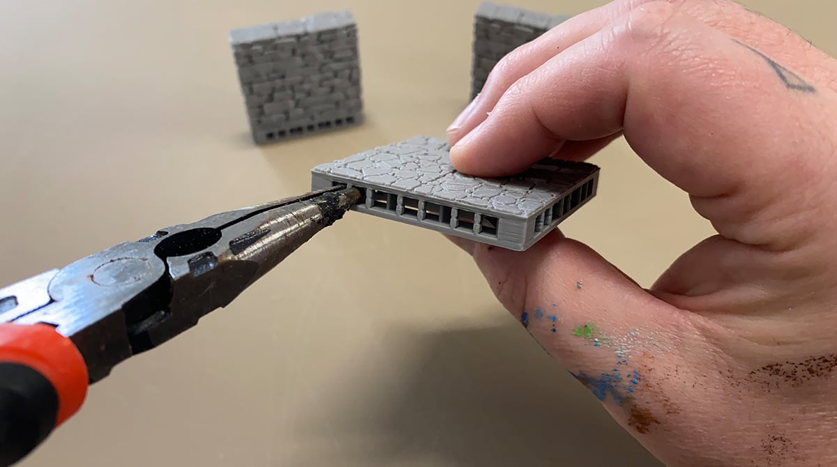 Photo showing the removal of OpenLOCK supports