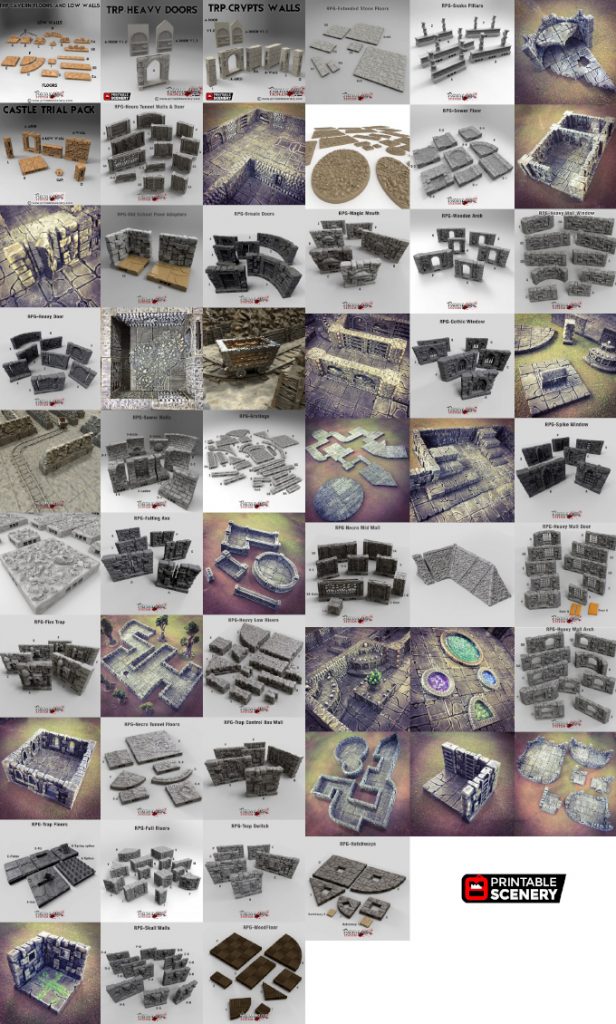 Rampage Complete Dungeon - Printable Scenery