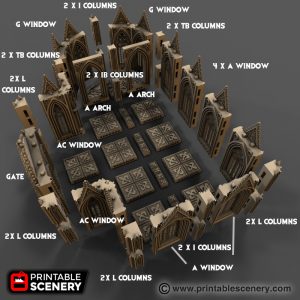 Cathedral Walls - Printable Scenery
