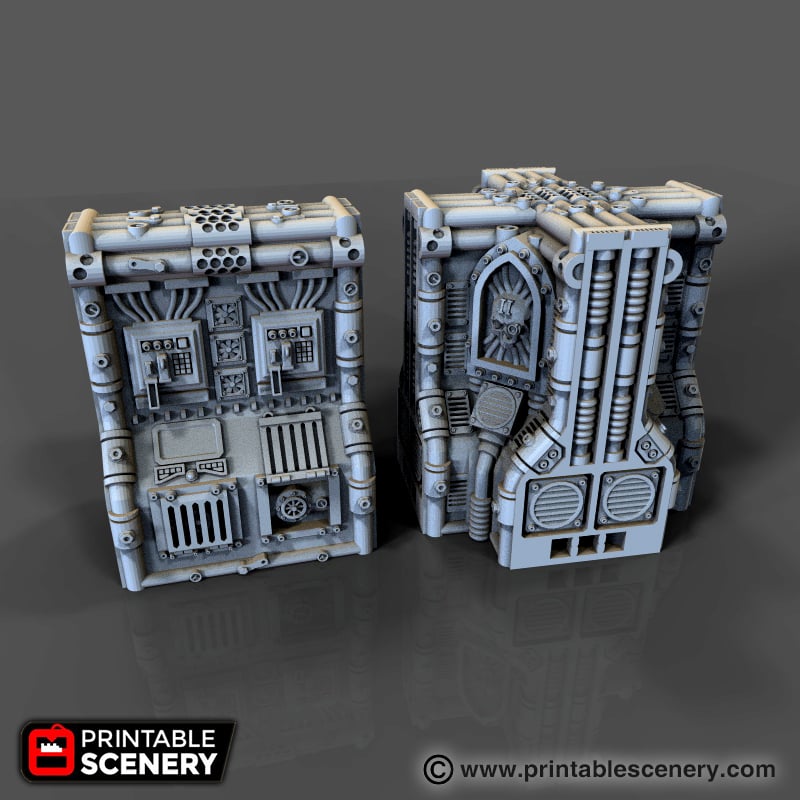 Gothic Spaceship Hive Wall and Column (Separate)