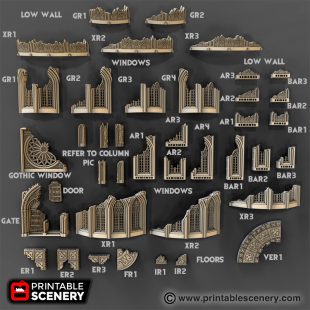 Cathedral Ruins - Printable Scenery