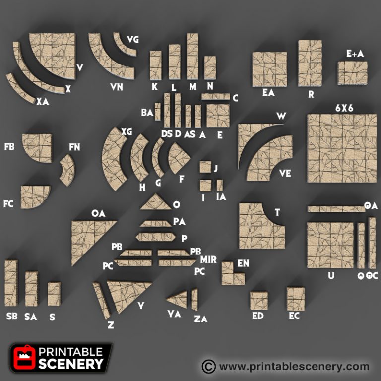 Rough Stone Floors - Printable Scenery