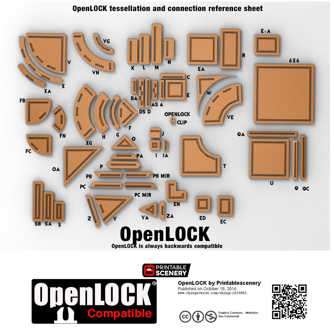 Openlock Tessellation Templates Printable Scenery