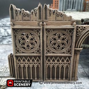 3D printed, Gothic Cathedral, 40k terrain, triforium, OpenLOCK