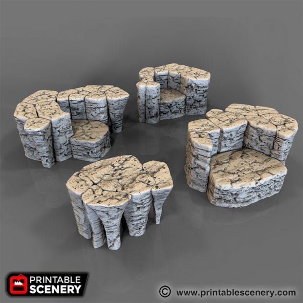 Stackable Rocks - Printable Scenery