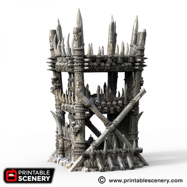 3D printed Tribal Tower Orcs