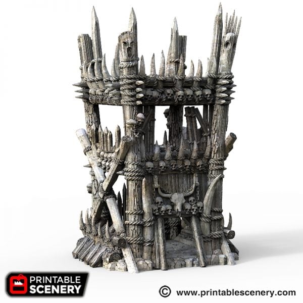 3D printed Tribal Tower Orcs