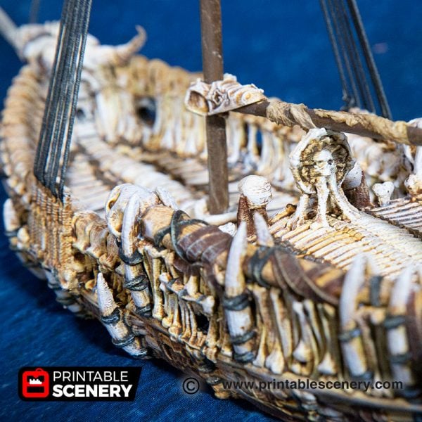 3D Printed Undead Sloop Age of Sigmar Dnd Dungeons and Dragons tabletop games blood and plunder lost islands