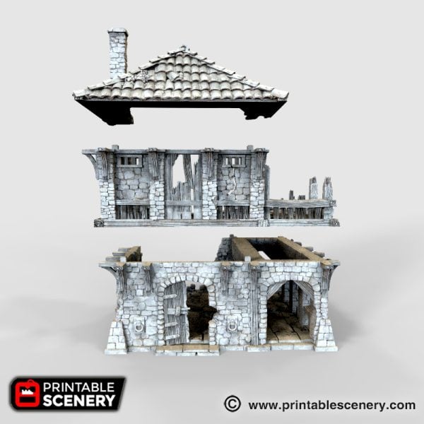 Ruined Warehouse Printable