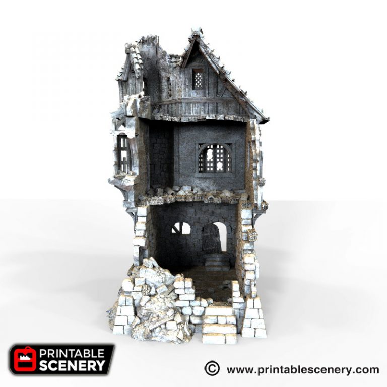 Ruined Governor's Mansion - Printable Scenery