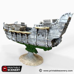 Flying Frigate - Printable Scenery