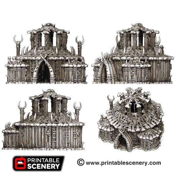 3D printed Tribal Witch house temple