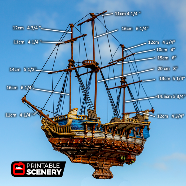 Flying Frigate 3D printable