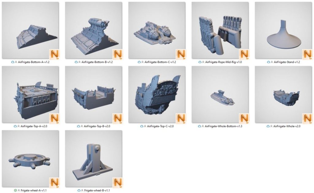 Flying Frigate - Printable Scenery