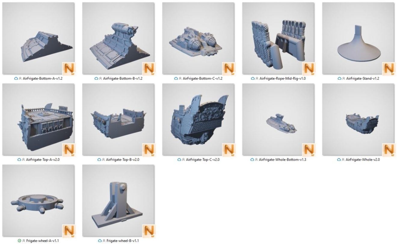Flying Frigate - Printable Scenery
