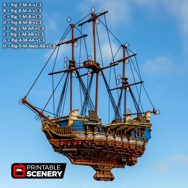 Flying Frigate 3D printable