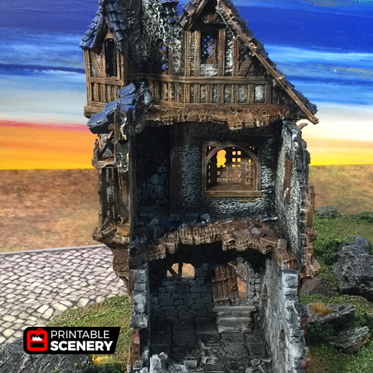 Ruined Governor's Mansion - Printable Scenery