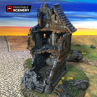 Ruined Governor's Mansion - Printable Scenery