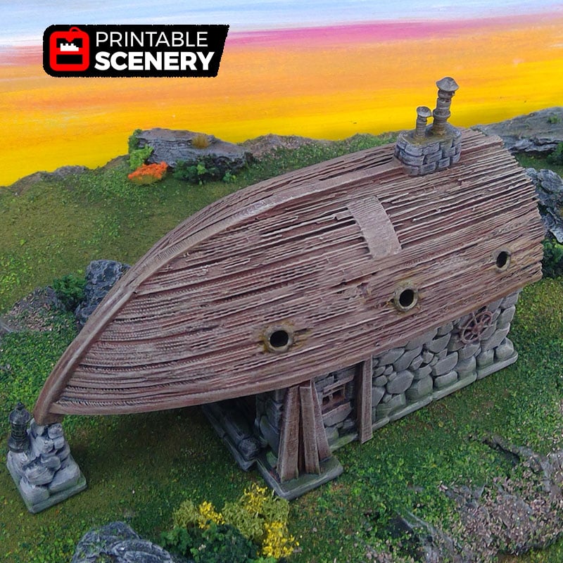 Ruined Sorcerer Tower - Printable Scenery